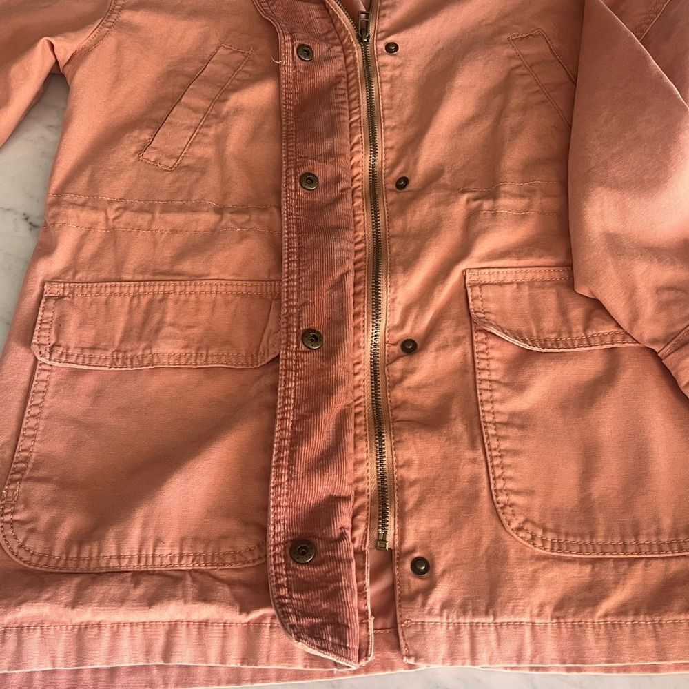 Universal Thread Women's Light Pink Utility Anorak 100% Cotton Barn Jacket Small - Picture 7 of 15